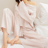 Dünner Pyjama aus Kunstseide, bequem, cooles Set, Homewear, französische Homewear